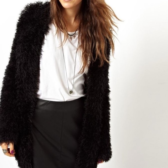 ASOS Sweaters - ASOS fuzzy 3/4 sleeve sweater cardigan